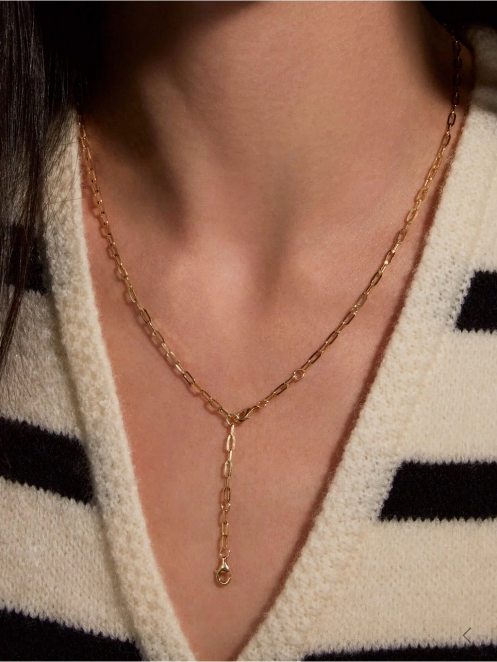 NWT Stone and Strand Paperclip Chain